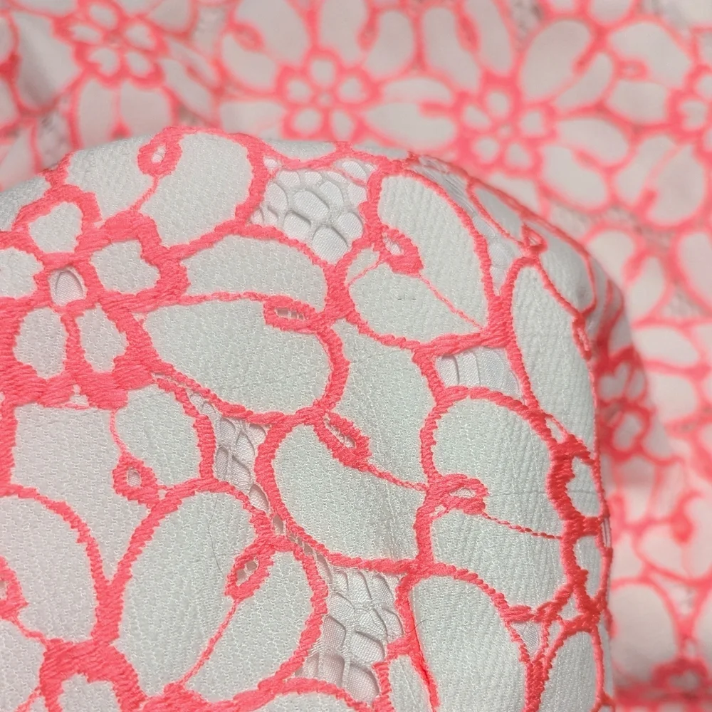 Lilly Pulitzer Hyacinth Fiesta Pink Pique Lace Pencil Skirt
